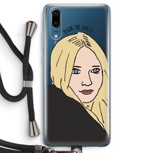 CaseCompany Ashley: Huawei P20 Transparant Hoesje met koord