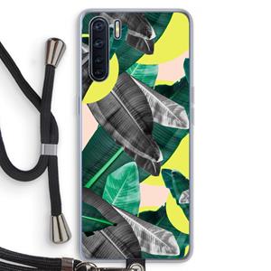 CaseCompany Fantasie jungle: Oppo A91 Transparant Hoesje met koord