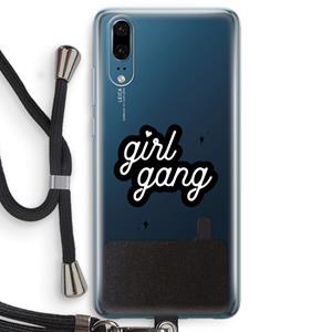 CaseCompany Girl Gang: Huawei P20 Transparant Hoesje met koord