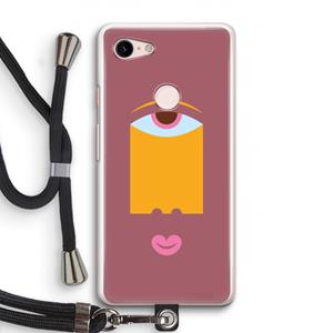CaseCompany Mono V: Pixel 3 Transparant Hoesje met koord