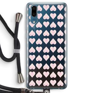 CaseCompany Ass 'n Titties: Huawei P20 Transparant Hoesje met koord
