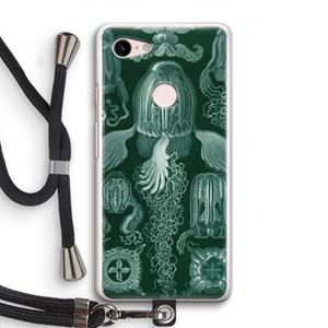 CaseCompany Haeckel Cubomedusae: Pixel 3 Transparant Hoesje met koord