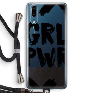 CaseCompany Girl Power #2: Huawei P20 Transparant Hoesje met koord