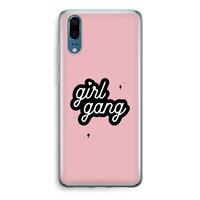 CaseCompany Girl Gang: Huawei P20 Transparant Hoesje