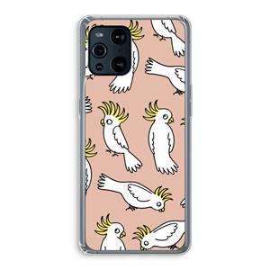 CaseCompany Papegaai: Oppo Find X3 Pro Transparant Hoesje