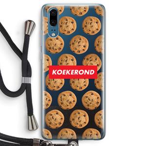 CaseCompany Koekerond: Huawei P20 Transparant Hoesje met koord