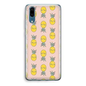CaseCompany Ananas: Huawei P20 Transparant Hoesje