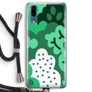 CaseCompany Bushes: Huawei P20 Transparant Hoesje met koord