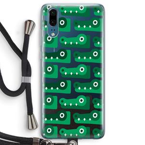 CaseCompany Crocs: Huawei P20 Transparant Hoesje met koord
