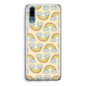 CaseCompany Regenboog: Huawei P20 Transparant Hoesje