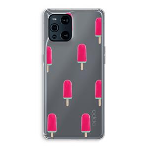 CaseCompany Waterijsje: Oppo Find X3 Pro Transparant Hoesje