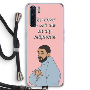 CaseCompany Hotline bling: Oppo A91 Transparant Hoesje met koord