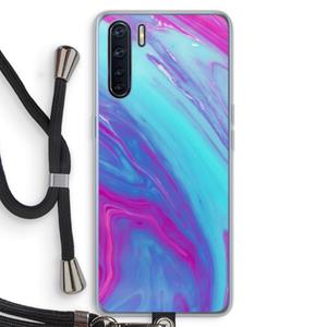 CaseCompany Zweverige regenboog: Oppo A91 Transparant Hoesje met koord