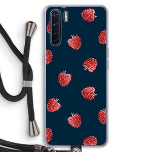 CaseCompany Framboosjes: Oppo A91 Transparant Hoesje met koord