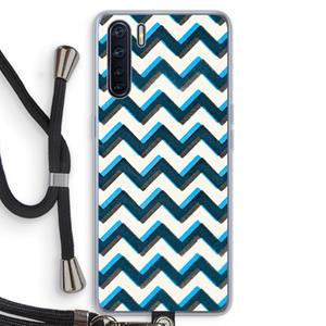 CaseCompany Onderbroken lijn: Oppo A91 Transparant Hoesje met koord