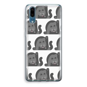 CaseCompany Cats: Huawei P20 Transparant Hoesje