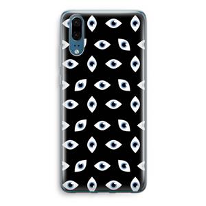 CaseCompany Eyes pattern: Huawei P20 Transparant Hoesje