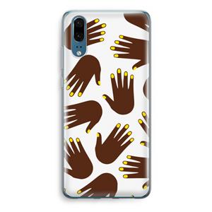 CaseCompany Hands dark: Huawei P20 Transparant Hoesje
