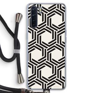 CaseCompany Geometrisch patroon: Oppo A91 Transparant Hoesje met koord