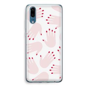 CaseCompany Hands pink: Huawei P20 Transparant Hoesje