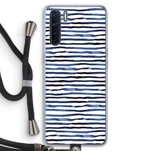 CaseCompany Verrassende lijnen: Oppo A91 Transparant Hoesje met koord