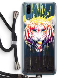 CaseCompany Fading: Huawei P20 Transparant Hoesje met koord