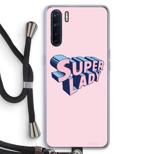 CaseCompany Superlady: Oppo A91 Transparant Hoesje met koord