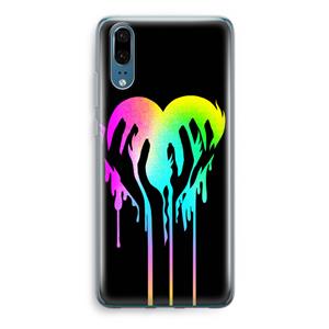 CaseCompany Hold My Heart: Huawei P20 Transparant Hoesje