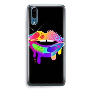 CaseCompany Lip Palette: Huawei P20 Transparant Hoesje