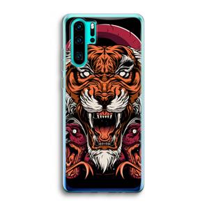 CaseCompany Tiger and Rattlesnakes: Huawei P30 Pro Transparant Hoesje