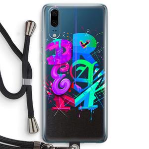 CaseCompany Dream: Huawei P20 Transparant Hoesje met koord