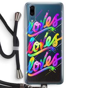 CaseCompany Loves: Huawei P20 Transparant Hoesje met koord
