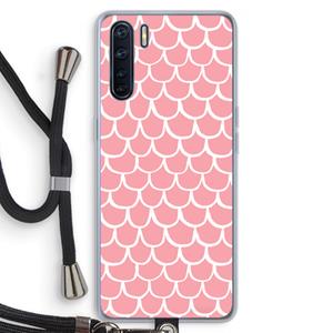 CaseCompany Dakpannetjes: Oppo A91 Transparant Hoesje met koord