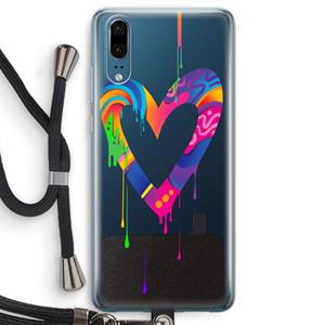 CaseCompany Melts My Heart: Huawei P20 Transparant Hoesje met koord