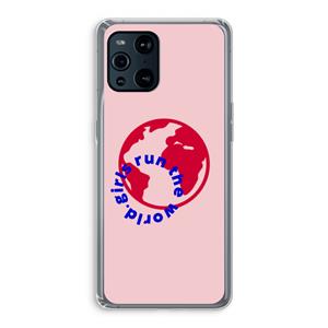 CaseCompany Run The World: Oppo Find X3 Pro Transparant Hoesje