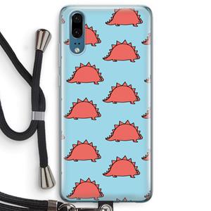 CaseCompany Dinosawrr: Huawei P20 Transparant Hoesje met koord