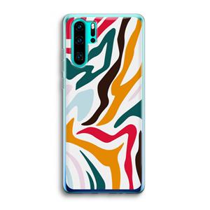 CaseCompany Colored Zebra: Huawei P30 Pro Transparant Hoesje