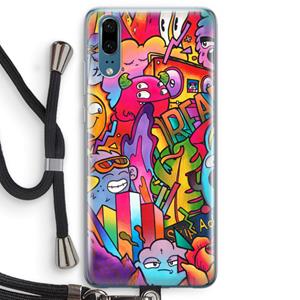CaseCompany Dreams: Huawei P20 Transparant Hoesje met koord