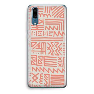 CaseCompany Marrakech Pink: Huawei P20 Transparant Hoesje