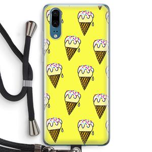 CaseCompany Isjes: Huawei P20 Transparant Hoesje met koord