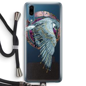CaseCompany Golden Falcon: Huawei P20 Transparant Hoesje met koord