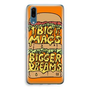 CaseCompany Big Macs Bigger Dreams: Huawei P20 Transparant Hoesje