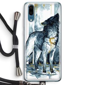 CaseCompany Bleeding Soul: Huawei P20 Transparant Hoesje met koord