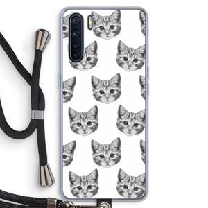 CaseCompany Kitten: Oppo A91 Transparant Hoesje met koord