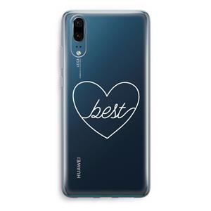 CaseCompany Best heart pastel: Huawei P20 Transparant Hoesje