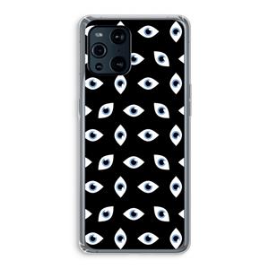 CaseCompany Eyes pattern: Oppo Find X3 Pro Transparant Hoesje