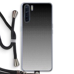 CaseCompany Musketon Halftone: Oppo A91 Transparant Hoesje met koord