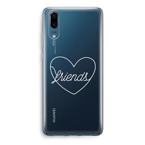 CaseCompany Friends heart pastel: Huawei P20 Transparant Hoesje