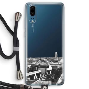 CaseCompany Marrakech Skyline : Huawei P20 Transparant Hoesje met koord