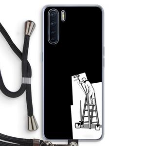 CaseCompany Musketon Painter: Oppo A91 Transparant Hoesje met koord